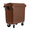 Bauer Müllcontainer 660 l Braun mit Flacheckel