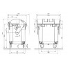 Bauer Müllcontainer 1100 l Schwarz mit Runddeckel-technische-zeichnung