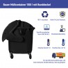 Bauer Müllcontainer 1100 l Schwarz mit Runddeckel-19