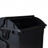 Bauer Müllcontainer 1100 l Schwarz mit gelbem Runddeckel 10