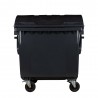 Bauer Müllcontainer 1100 l Schwarz mit blauem Runddeckel 14