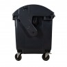 Bauer Müllcontainer 1100 l Schwarz mit blauem Runddeckel 5