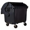 Bauer Müllcontainer 1100 l Schwarz mit blauem Runddeckel 4