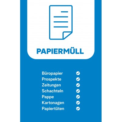 Bauer Mülltonnenaufkleber für Altpapier
