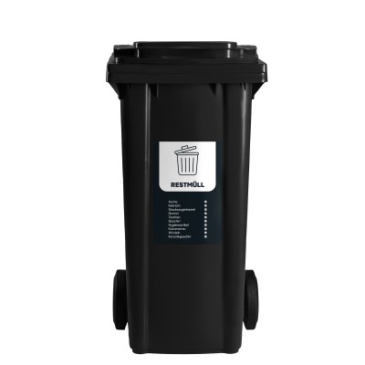 Bauer Mülltonnenaufkleber für Restmüll 1