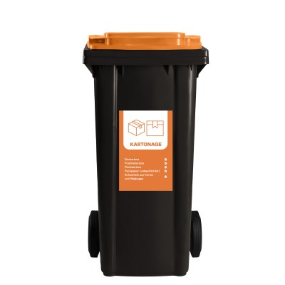 Mülltonnenaufkleber für Kartonage 1